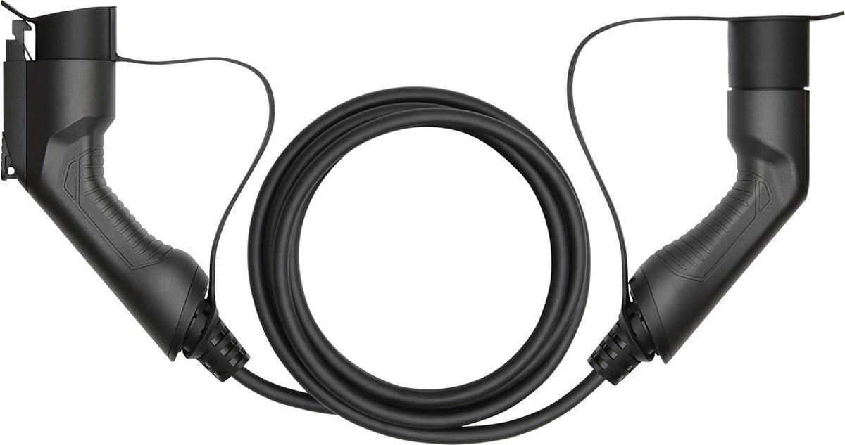 DELTACO EV-1103 e-Charge kabel - Type 2 naar Type 1 - 1-fase - 16A - 3.6KW - 3 m - Zwart