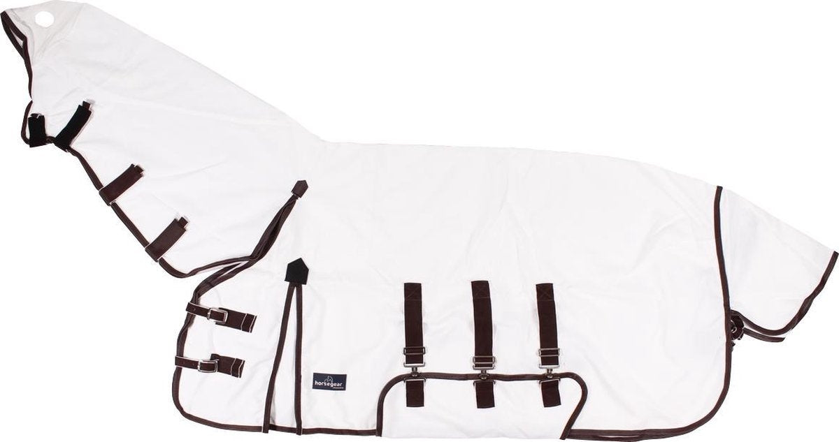 Horsegear Eczeemdeken  Sweet Itch Full Neck - White - 175 Cm
