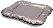 Lobbes ligkussen leatherlook zilver 85x65x5 cm