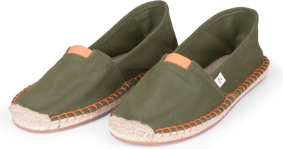 Kingdom of Wow – Espadrilles Heren Urban Jungle Groen Vegan Maat 40 - Handgemaakt
