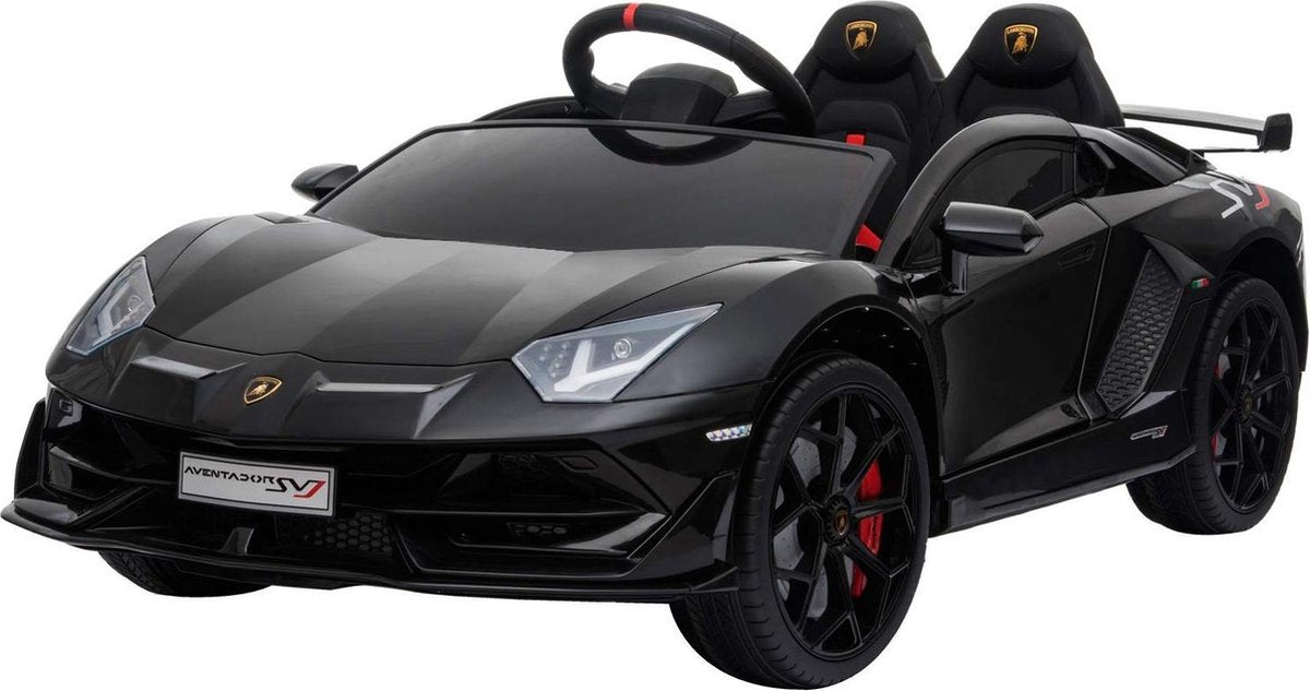 Lamborghini Aventador SVJ 12 Volt Elektrische Kinderauto met Rubberen banden