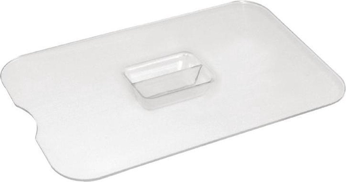 Kristallon plat deksel met lepeluitsparing voor 0.75ltr schaal