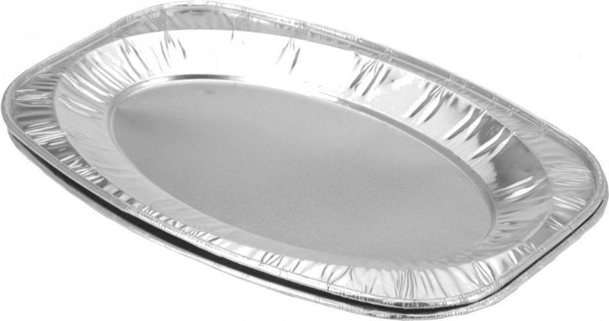 10x Aluminium serveerschalen 43 cm - Barbecueschalen