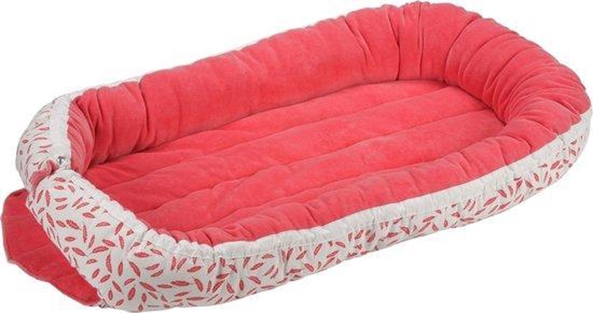 Kikadu - Babynestje - Flamingo Roze -met veertjes design