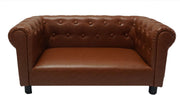 Zetel richy kunstleder bruin 93x58x41cm