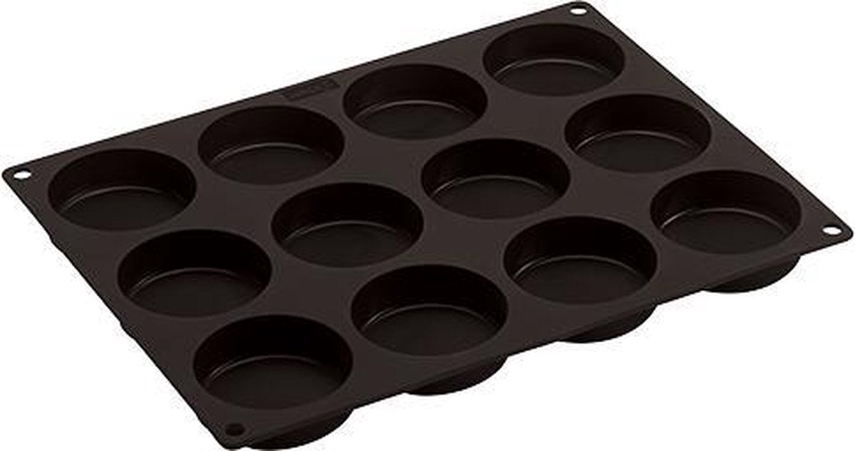 Lurch - hamburgerbroodjes bakvorm - 6cm siliconen - voor 12 broodjes