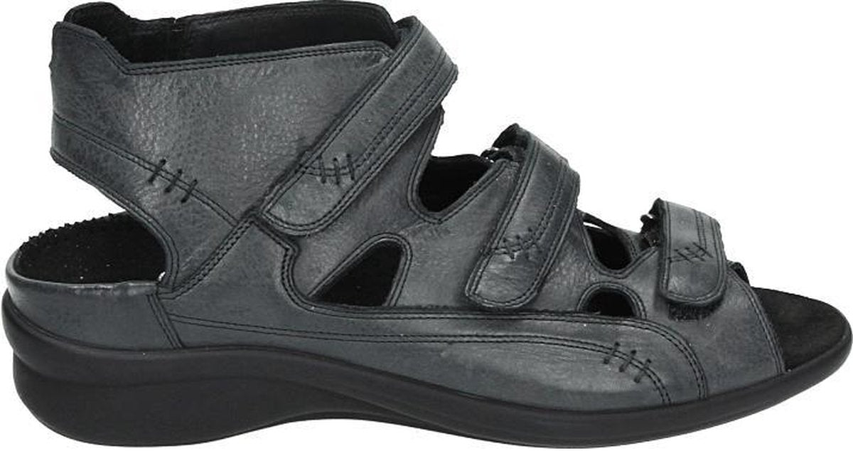 Durea 7272 G - Volwassenen Platte sandalenDames Sandalen - Kleur: Zwart - Maat: 41