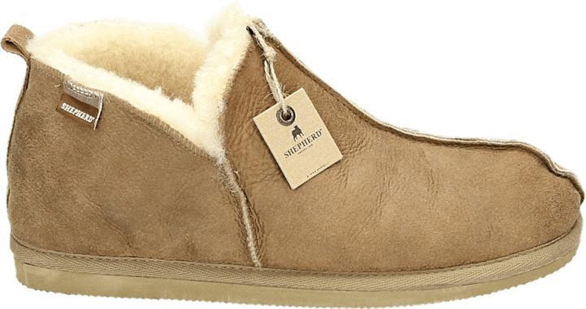 Shepherd ANTON 492152 - Volwassenen Heren pantoffels - Kleur: Cognac - Maat: 48