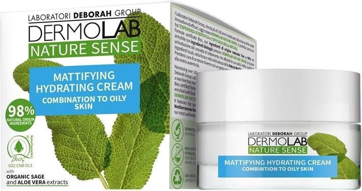 Dermolab Nature Sense Mattifying Hydrating Cream - Matterende Dagcreme - Gecombineerde tot Vette Huid - 50 ml