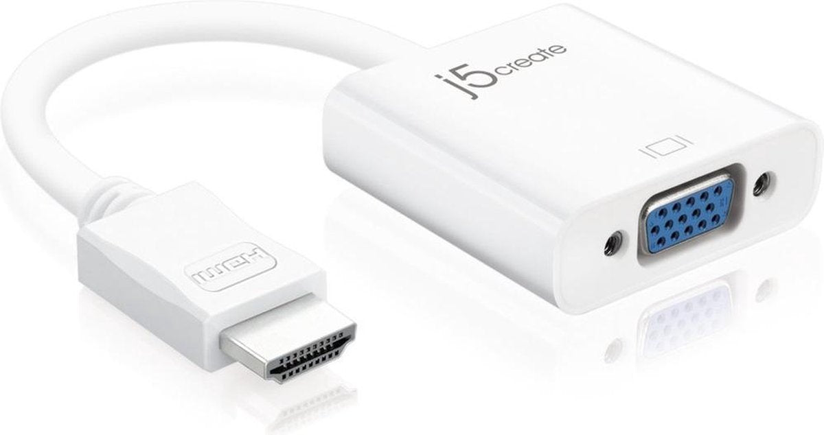 j5create JDA213 kabeladapter/verloopstukje HDMI VGA Wit