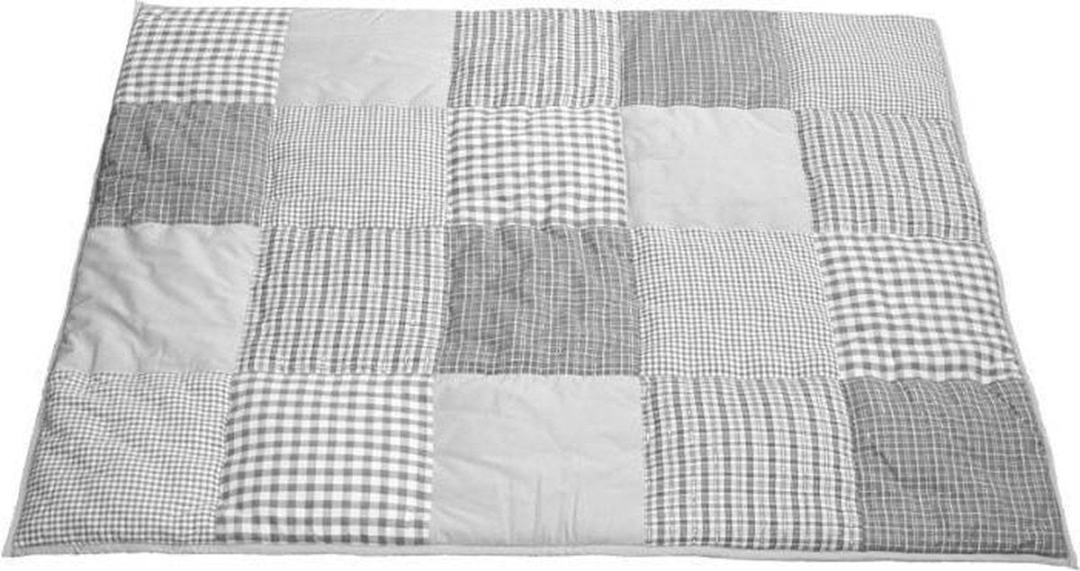 Taftan - Boxkleed Ruitjes Patch - 100 x 80 cm - Grijs