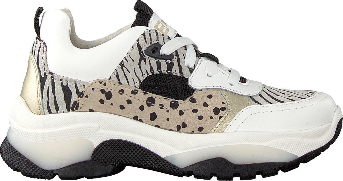 Braqeez Bibi Bale Meisjes Veterschoenen - Maat 36 - Wit - Veterschoenen -  Leer - Veters - Kinderschoenen