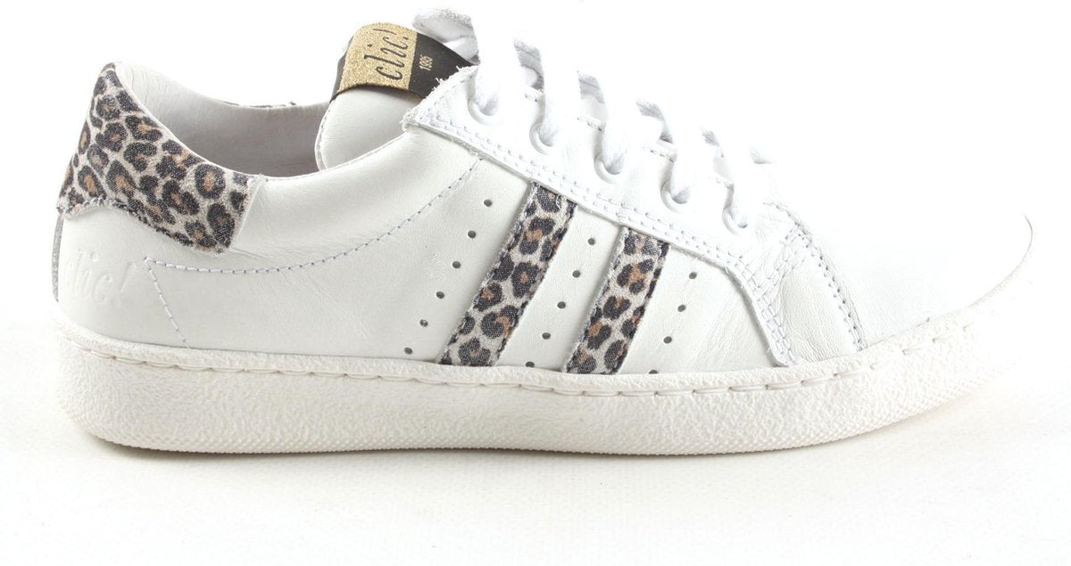 Clic! CL-9756 - Kinderen MeisjesLage schoenen - Kleur: Wit/beige - Maat: 32