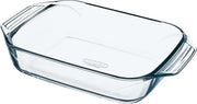 3x Rechthoekige glazen ovenschaal 4 liter 39 x 26 x 6