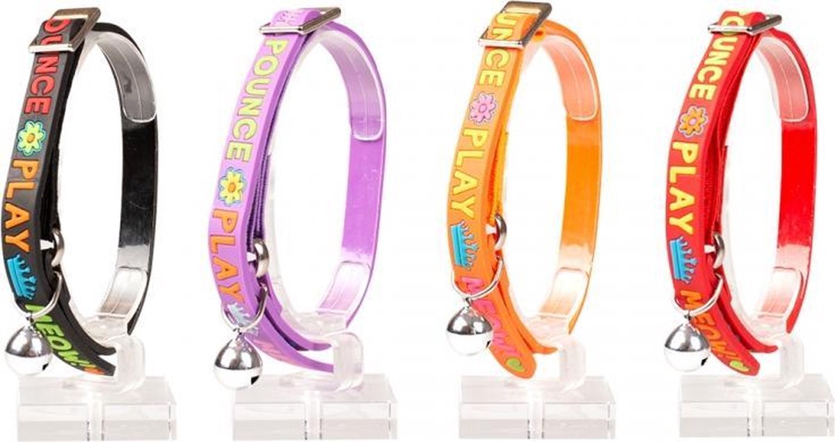 Duvo+ Kattenhalsband meow pvc kleur paars 20-30cm / 10mm