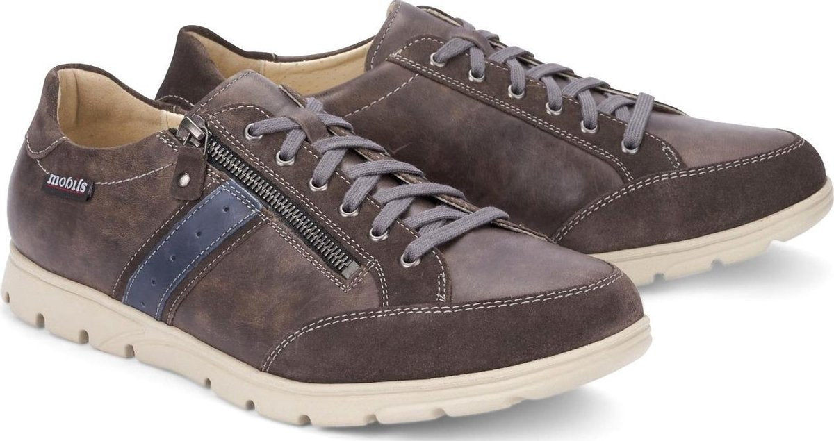 Mobils by Mephisto KRISTOF Heren Sneaker - Donkergrijs - EXTRA BREED - Maat 40