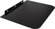 Wandmontage Glazen DVD Plank wandplank zwart glas Maclean MC-738