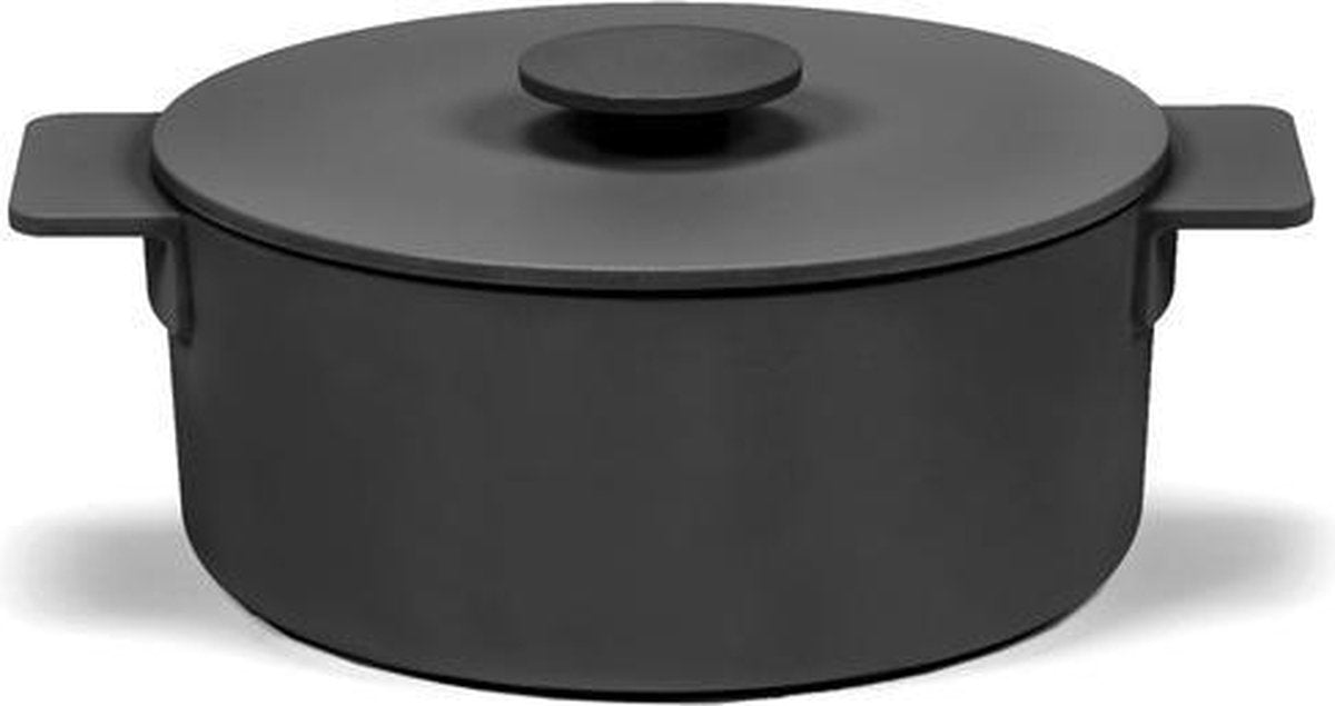 Serax - Sergio Herman Surface Pot Enamel Cast Iron - Zwart - D20 - 2L
