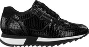 Hassia Madrid Lage sneakers - Leren Sneaker - Dames - Zwart - Maat 41+