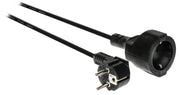 Schuko Power Extension Cable Angled Schuko Male - Schuko Female 2.00 m Black