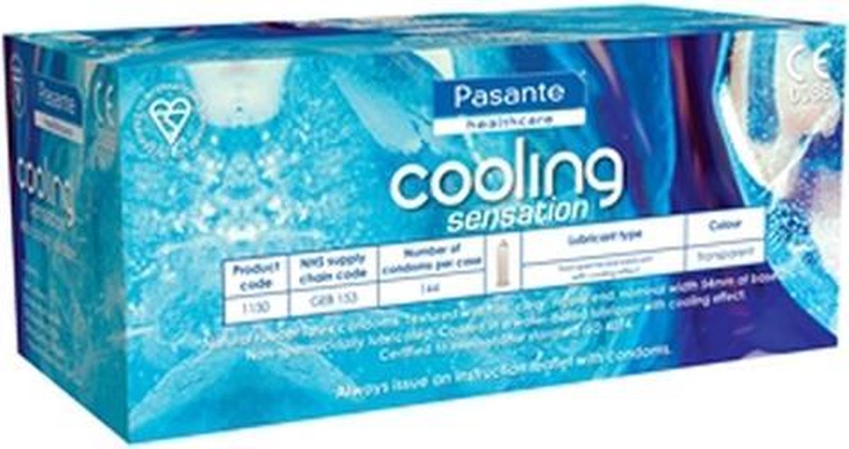 Pasante Cooling Sensation Condooms - 144 stuks| Zaaddodend | Glijmiddel | Condooms | Vibrator | Penis | Buttplug | Sexy | Tril ei | Erotische | Man | Vrouw | Heren | Dames