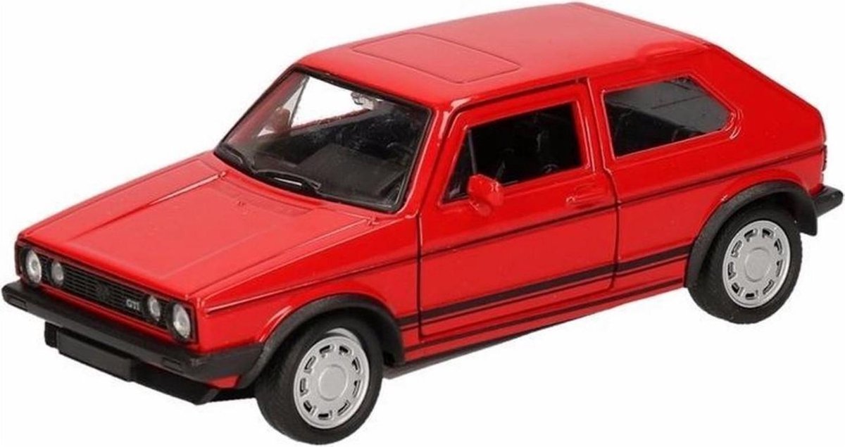 Welly Schaalmodel Vw Golf 1 Gti Pull-back 12 Cm Rood