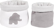 Nattou Tembo set 2 Verzorgingsmandjes - 20 x 20 cm + 20 x 15 cm
