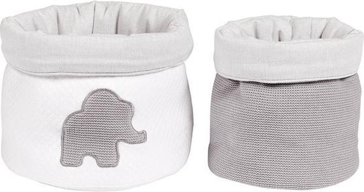 Nattou Tembo set 2 Verzorgingsmandjes - 20 x 20 cm + 20 x 15 cm