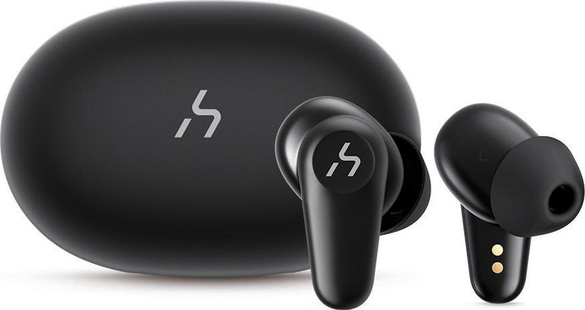HAKII TIME Classic True Wireless Earbuds Zwart Waterbestendig IPX4 Bluetooth 5.0 en tot 20u batterij