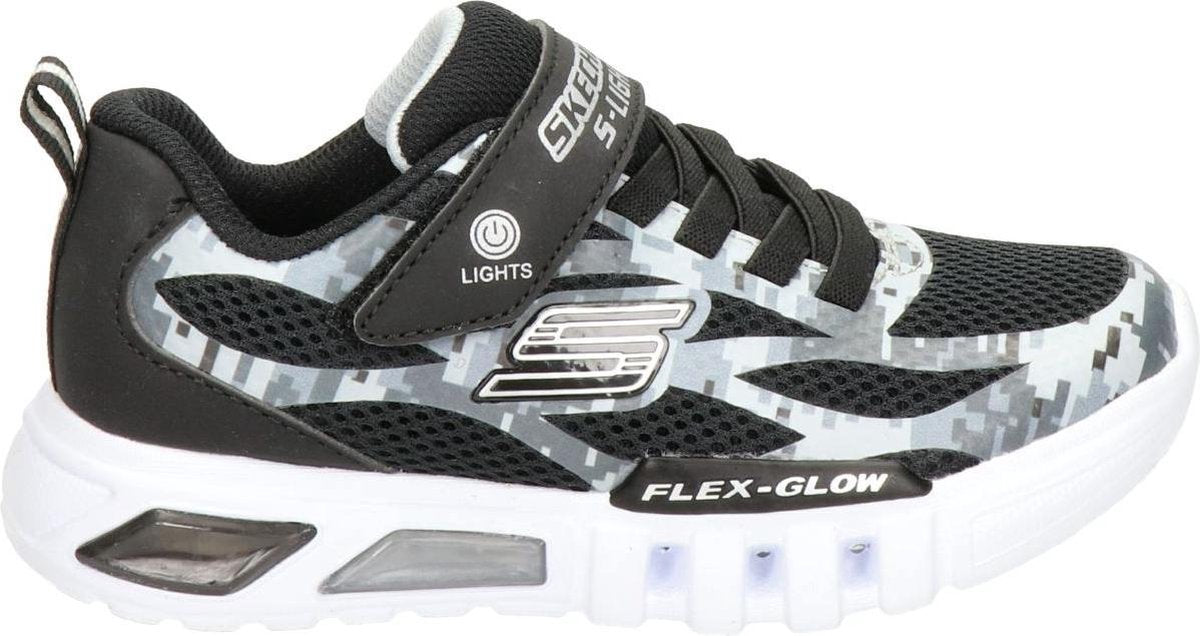 Skechers S-Lights jongens klittenband sneaker - Zwart - Maat 33