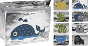 Koeltas kinderen zilver met blauwe olifant