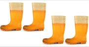2x Paar Regenlaarzen Bierprint mt.41-42