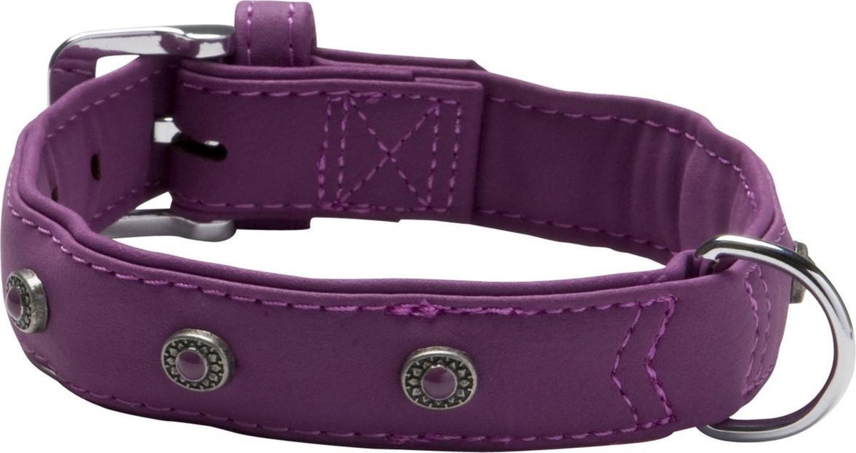 Adori Artleder Buffalo Deco Halsband - Lavendel - S