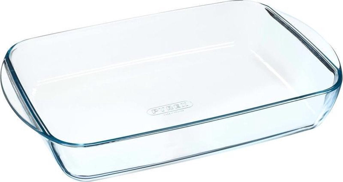 2x Rechthoekige glazen ovenschaal 2