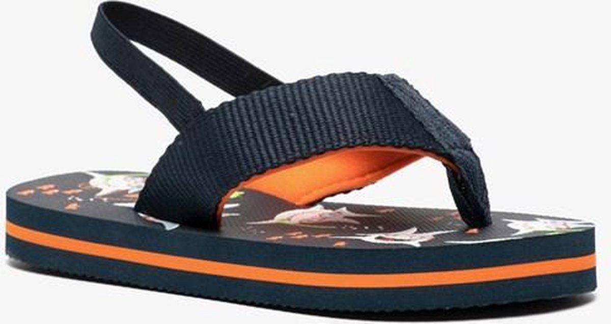 Blauwe kinder teenslippers met hielbandje - Blauw - Maat 25