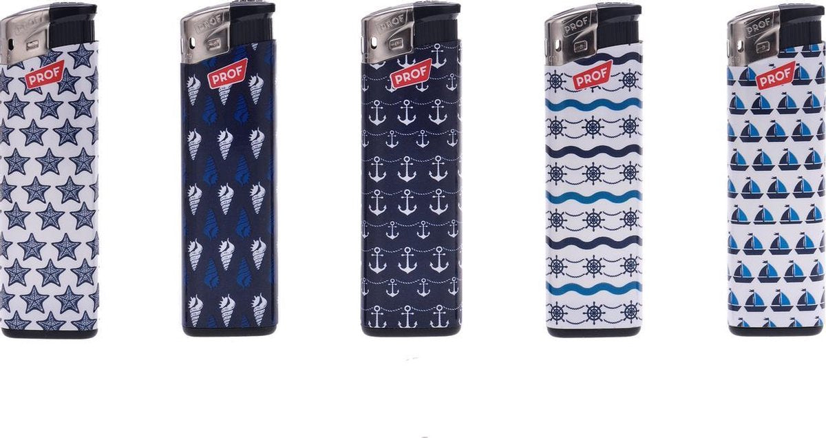 Aanstekers - Lighters - Prof - 50 stuks – Navy Print