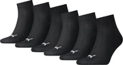Puma Quarter Plain (6-Pack) Sokken (regular) - Maat 47-49 - Unisex - zwart/wit