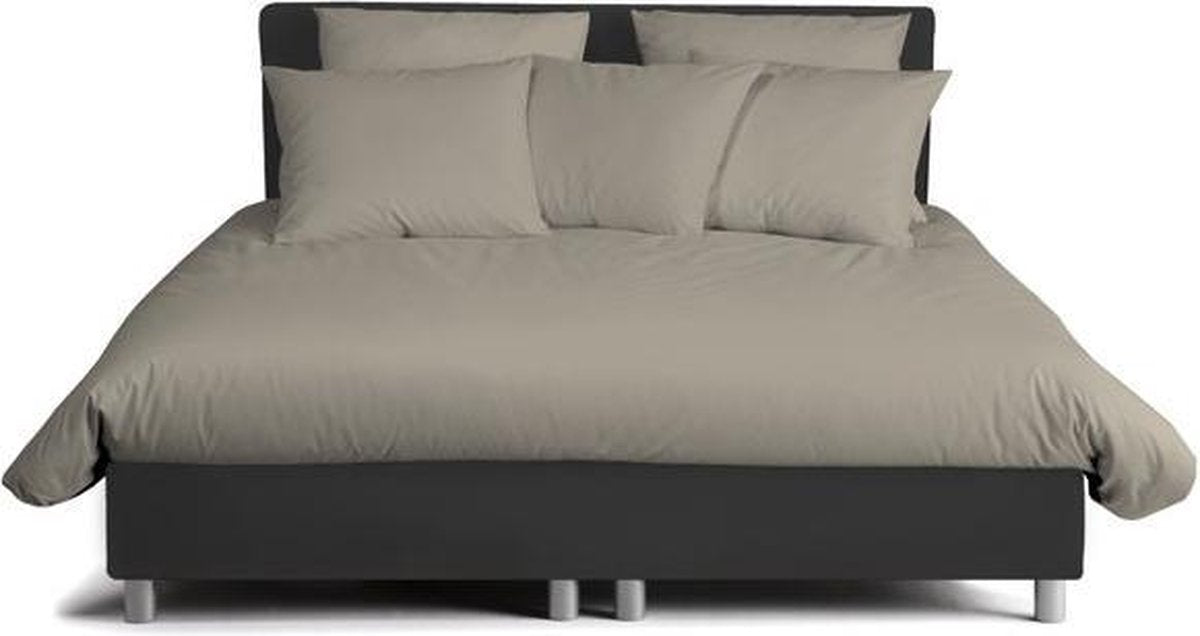Dekbedovertrekset katoen 140 x 200/220 (30) taupe uni Damai