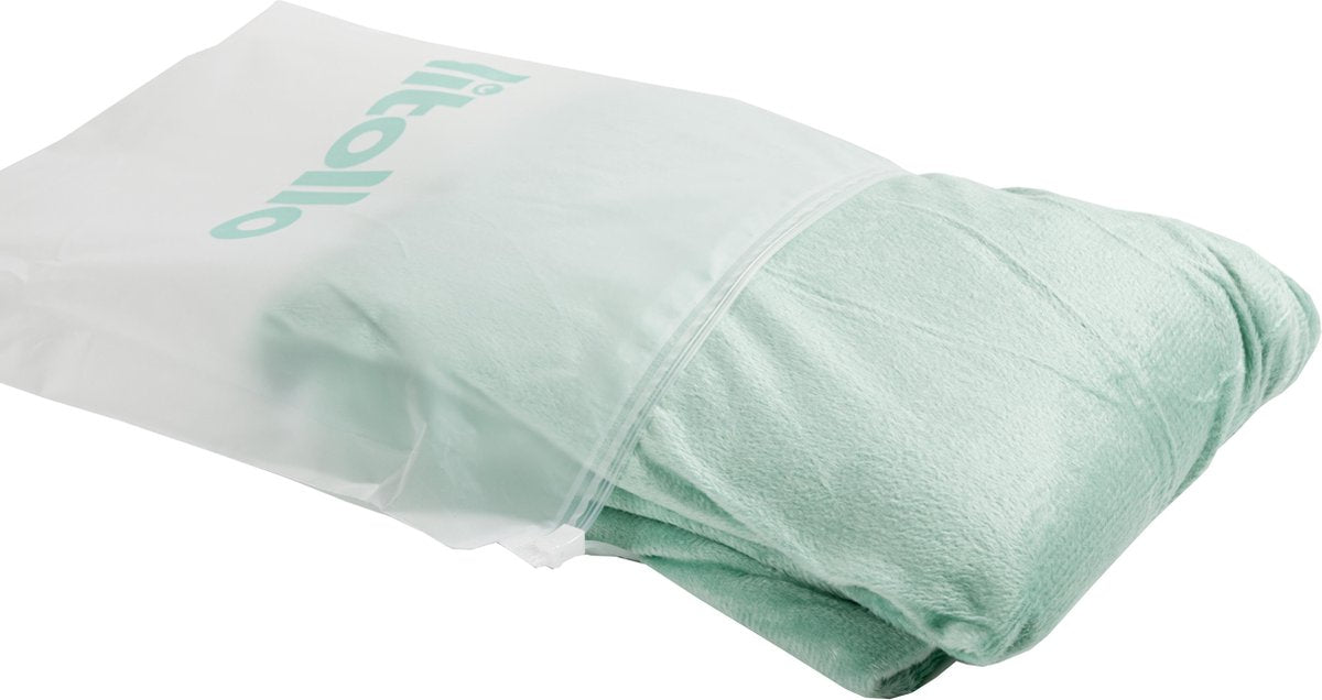 Litollo® Zwangerschapskussen hoes XXL 280cm - Zachte coral fleece stof - Olijfgroen