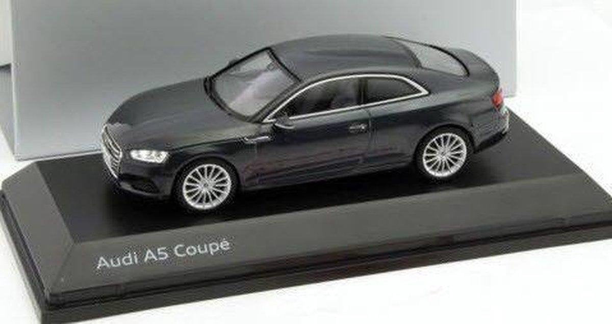 Audi A5 Coupé (Zwart) (10 cm) 1/43 Audi Collection Dealer model Spark - Modelauto - Schaalmodel - Model auto - Miniatuurauto - Miniatuur autos