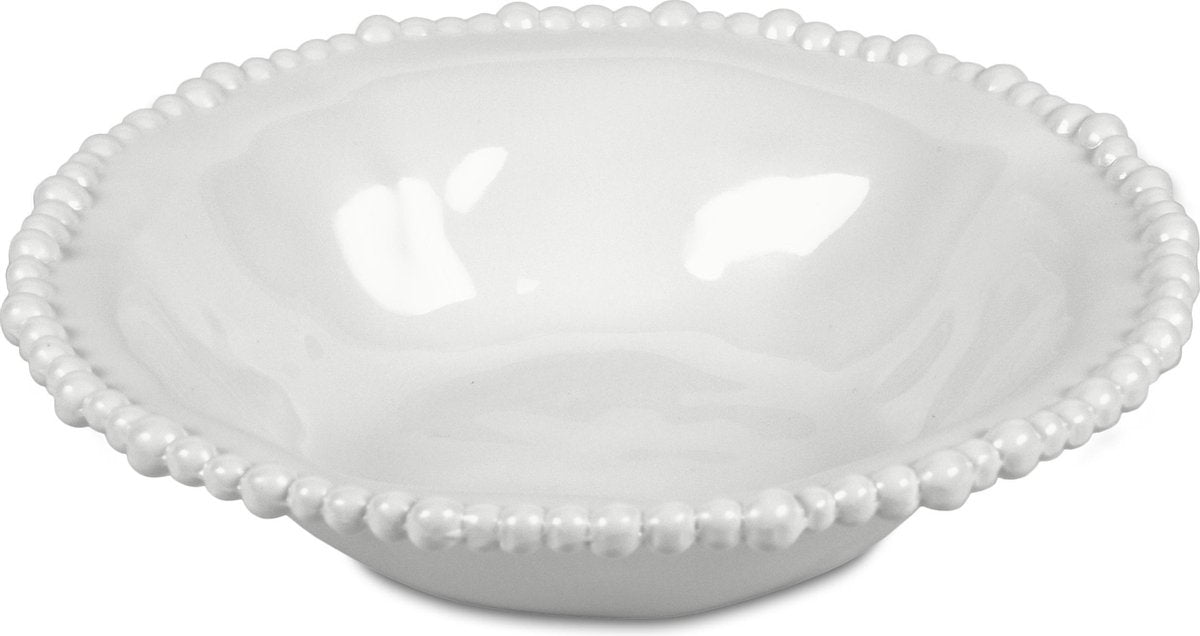 Baci Milano Joke Table & Kitchen kunststof salade / soep borden (6 stuks) D21cm x H 7cm - wit