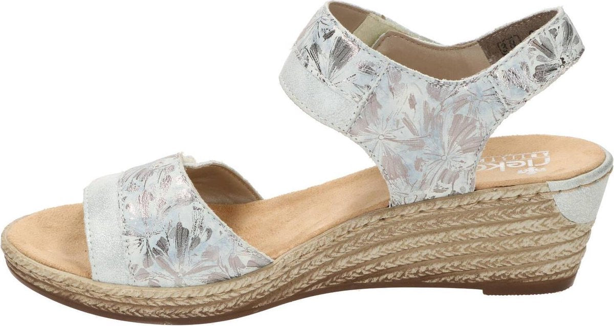 Rieker Sandalette Dames Grijs/Wit