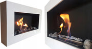 Bioethanolhaarden.com - Rea Witte Box Bio Wandhaard 65 x 40 CM - Sfeerhaard - Openhaard - Kamerhaard