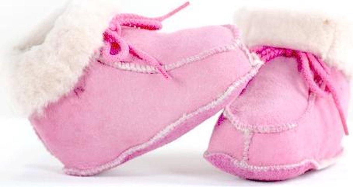 Texla 915C Babyboots Lamsvel in doosje Roze Roze Maat.  18