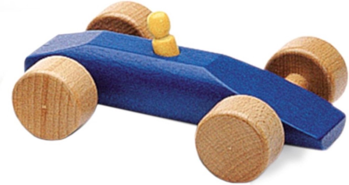 Nic Raceauto Speedy 15 Cm Blauw Hout