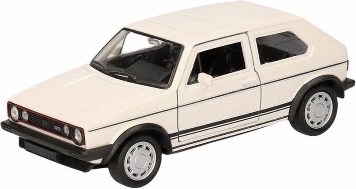 Welly Schaalmodel Vw Golf 1 Gti Pull-back 12 Cm Wit