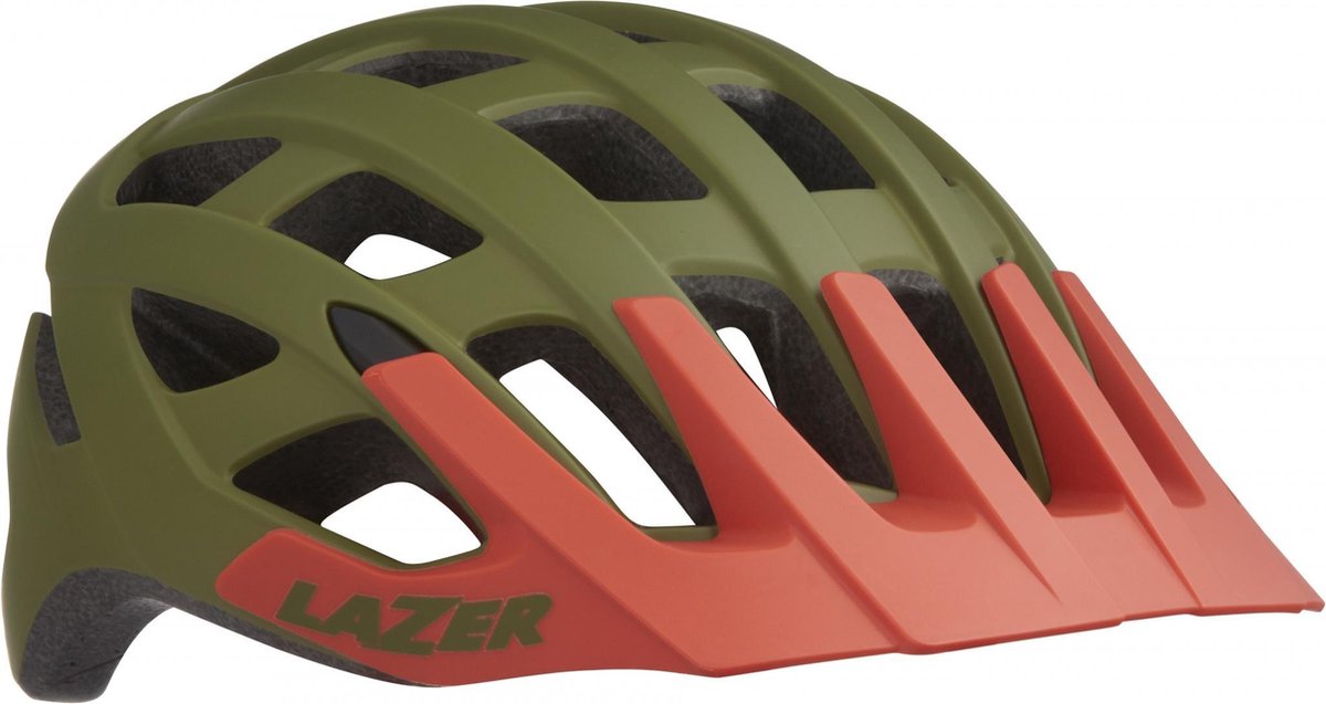 Lazer Fietshelm Roller Mtb Unisex Kaki/oranje Maat M