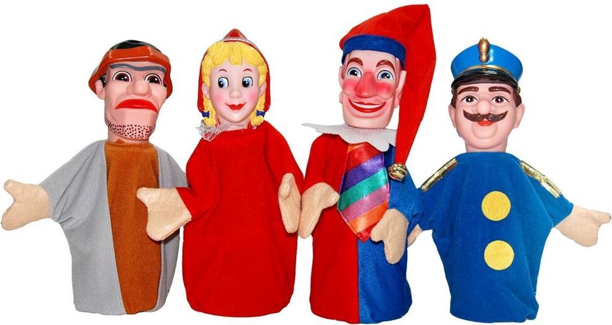 Poppenkast met 4 Poppen