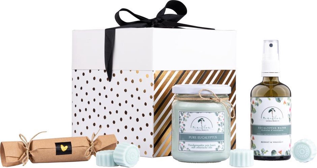 Miraflor Eucalyptus Gift Set | Pure Eucalyptus Olie | Eucalyptus  Geurkaars | Eucalyptus  Soja Wax Melts | Eucalyptus Geurwater
