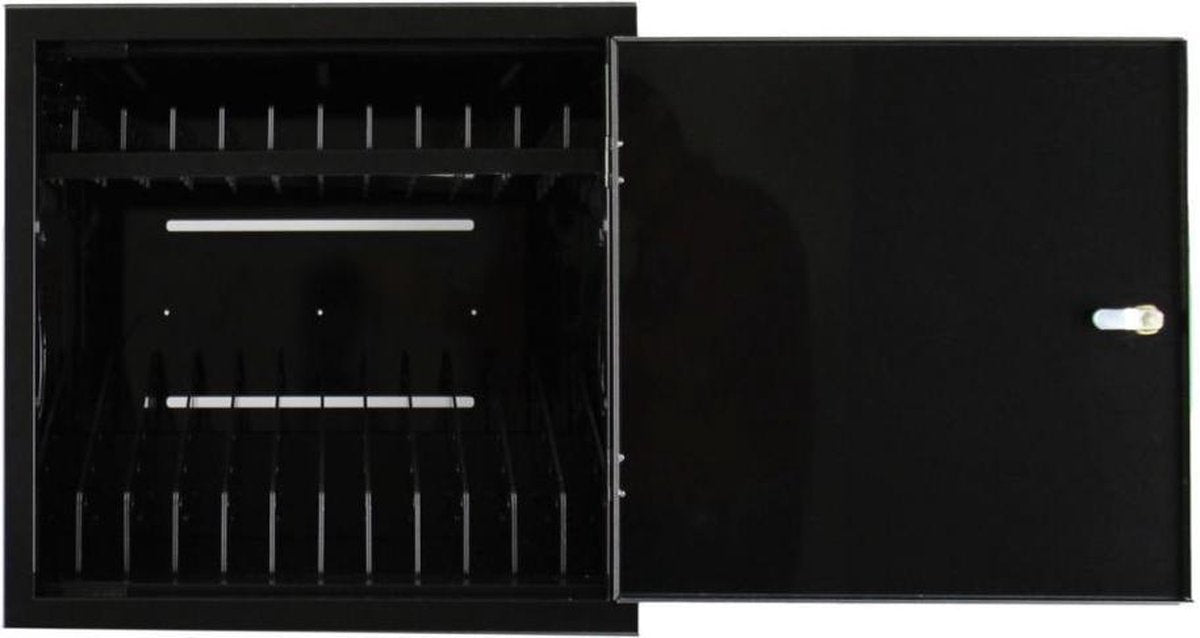 Bravour BRVDC12 USB-C Oplaadkast voor 12 mobiele apparaten tot en met 17 inch - Zwart
